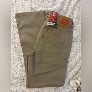 Levi's Olive/Tan Straight-Leg Jeans